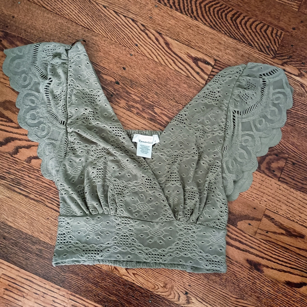 URBAN Romantics Olive Lace Blouse